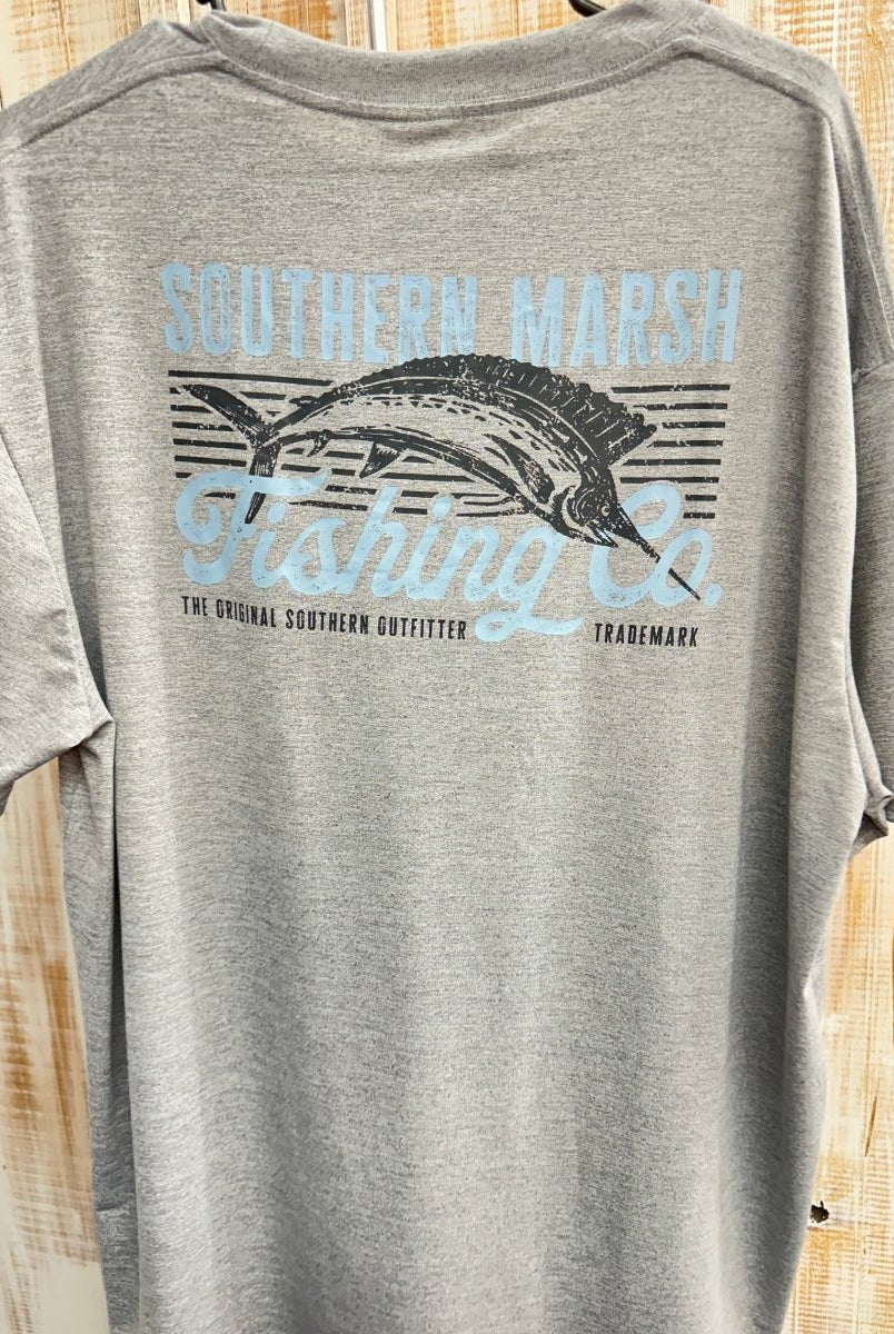 Pro Heathered Tee | Fishing Co | Southern Marsh - Southern Marsh Graphic Tee - Jimberly's Boutique - Olive Branch - Mississippi