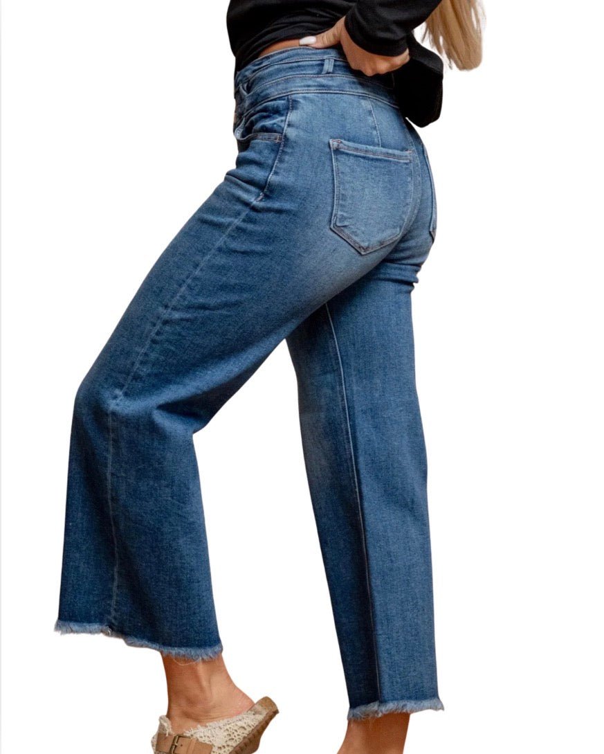Rankin Crop Wide Leg Jeans | Risen - risen jeans -Jimberly's Boutique-Olive Branch-Mississippi