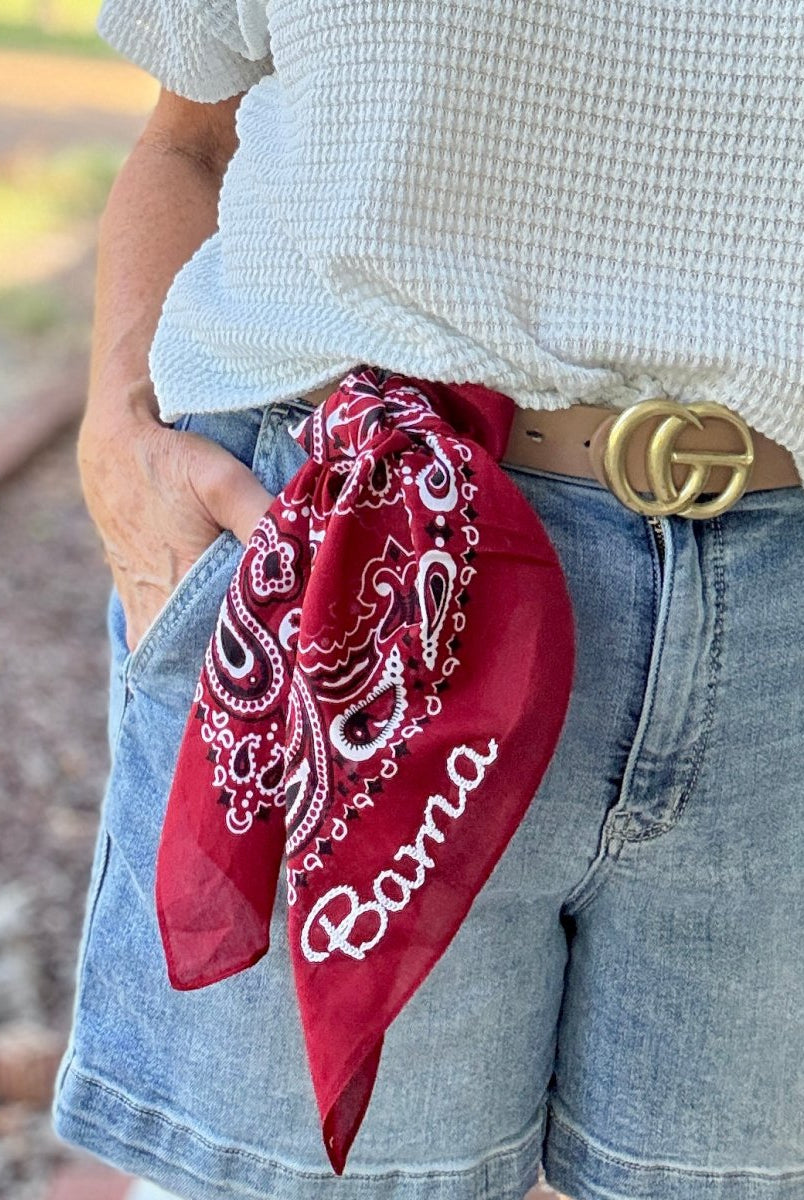 Rebs Embroidered Bandana - accessories - Jimberly's Boutique - Olive Branch - Mississippi