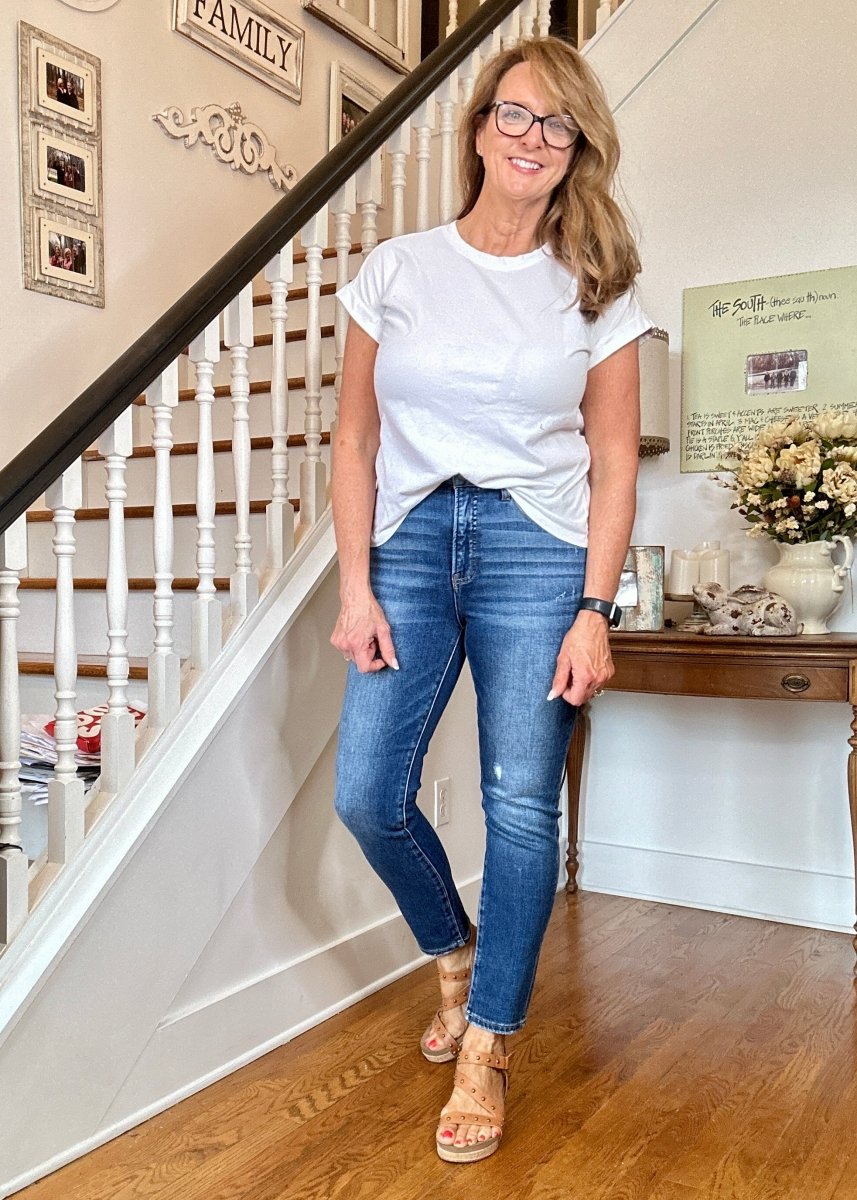 Risen Aspen Tummy Control High Rise Ankle Skinny Jeans - risen jeans - Jimberly's Boutique - Olive Branch - Mississippi