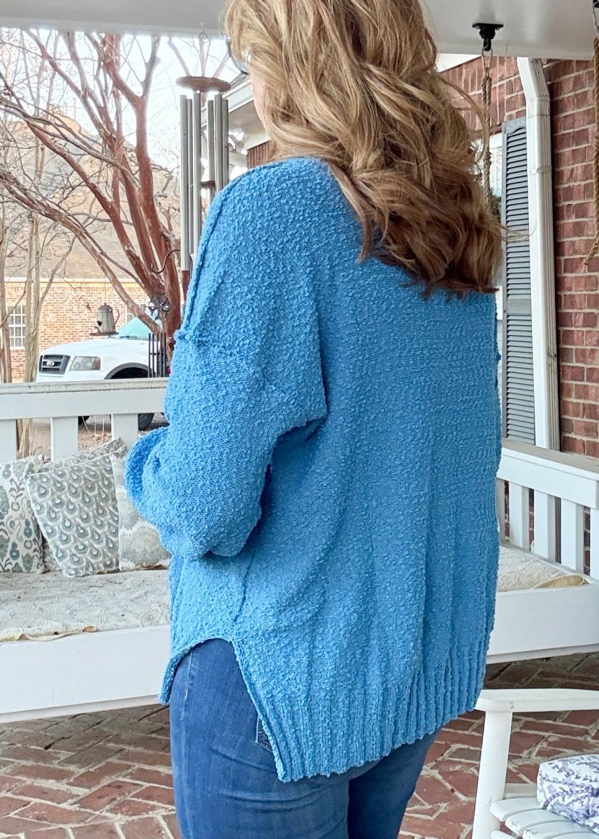 Rocky Road Sweater - Dusty Blue - sweater - Jimberly's Boutique - Olive Branch - Mississippi