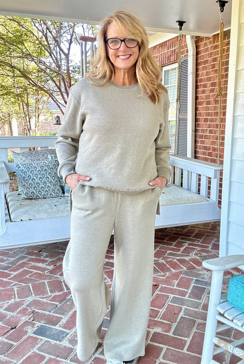 Royce - Henderson Wide Leg Amore Pant - Sand - Royce Pant - Jimberly's Boutique - Olive Branch - Mississippi