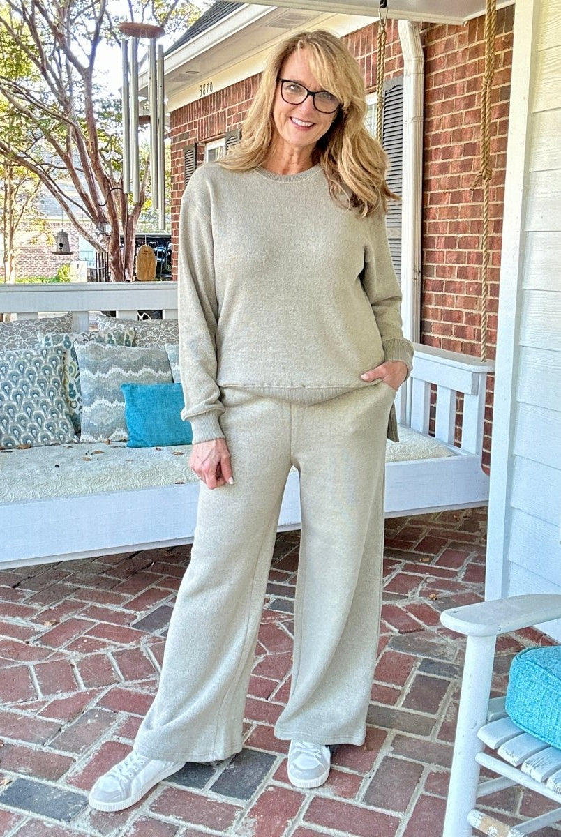 Royce - Henderson Wide Leg Amore Pant - Sand - Royce Pant - Jimberly's Boutique - Olive Branch - Mississippi