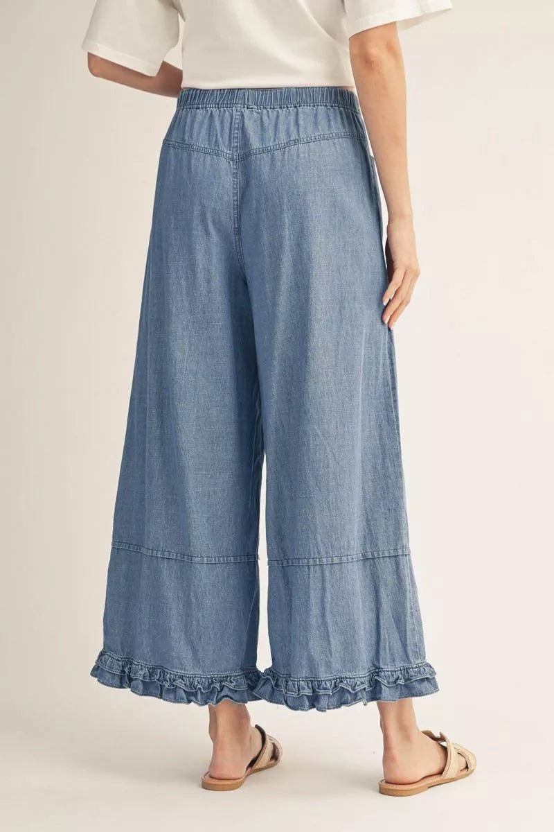 Ruffle Hem Denim Pants | Jodifl - Pants - Jimberly's Boutique - Olive Branch - Mississippi