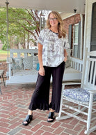 Ruffled Wide Leg Pants - Black - casual pants - Jimberly's Boutique - Olive Branch - Mississippi