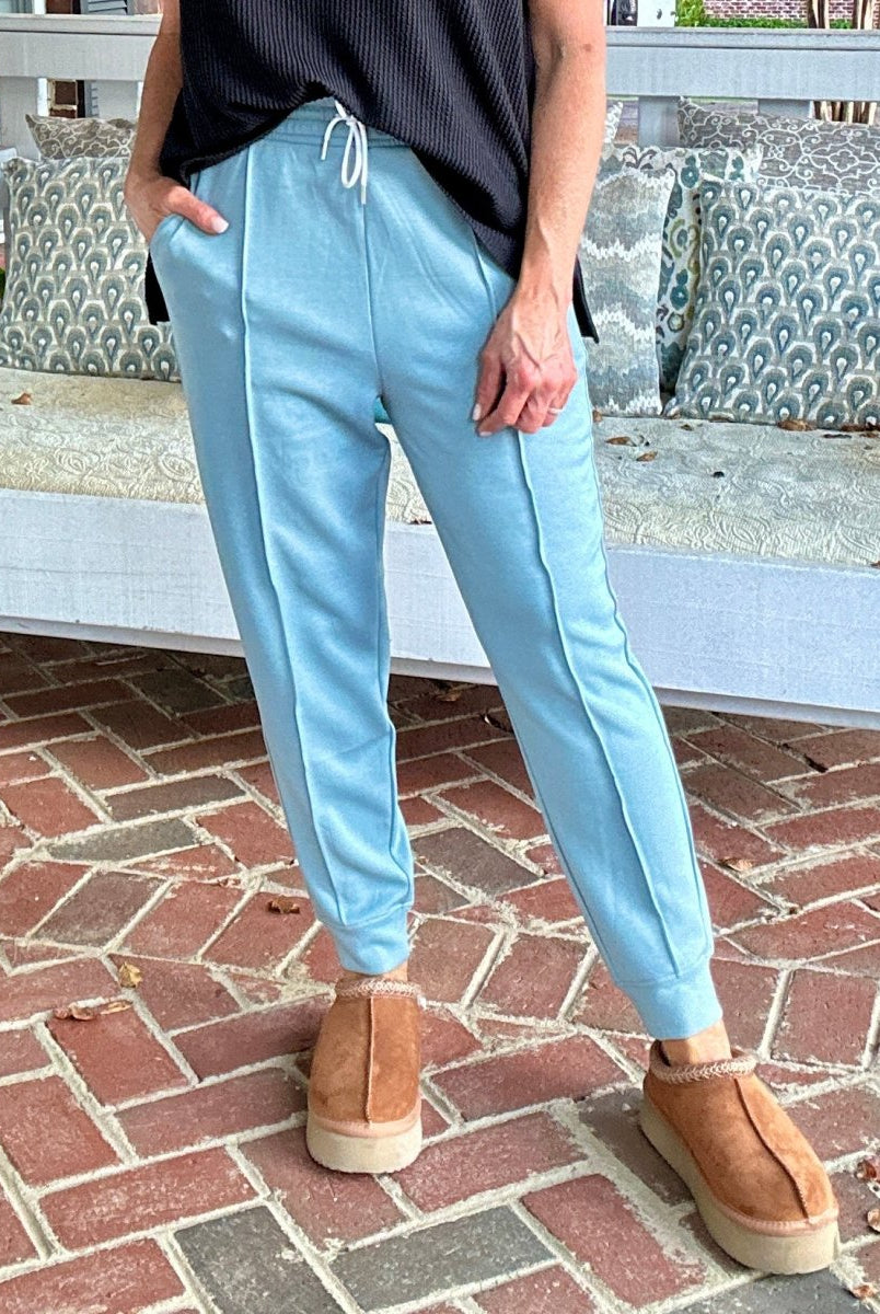Scuba Jogger Sweatpants - Blue Grey - Casual Joggers - Jimberly's Boutique - Olive Branch - Mississippi