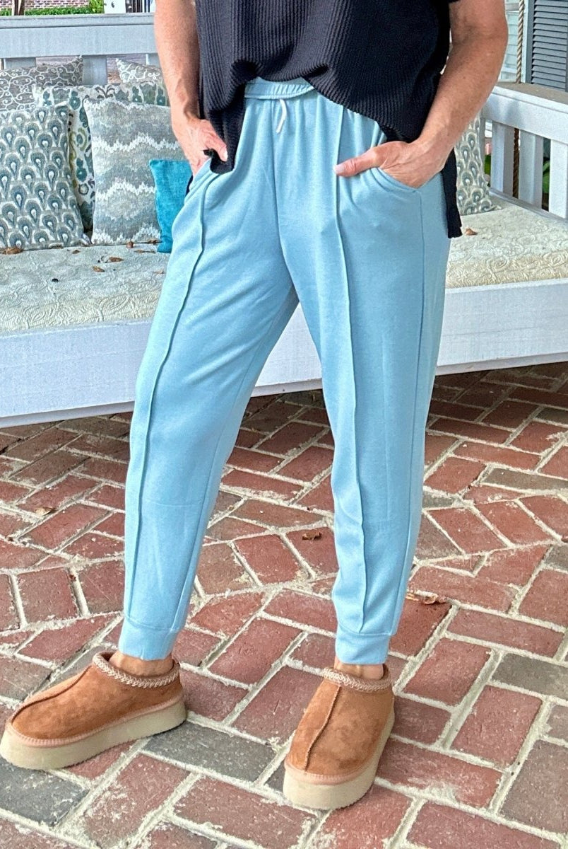 Scuba Jogger Sweatpants - Blue Grey - Casual Joggers - Jimberly's Boutique - Olive Branch - Mississippi