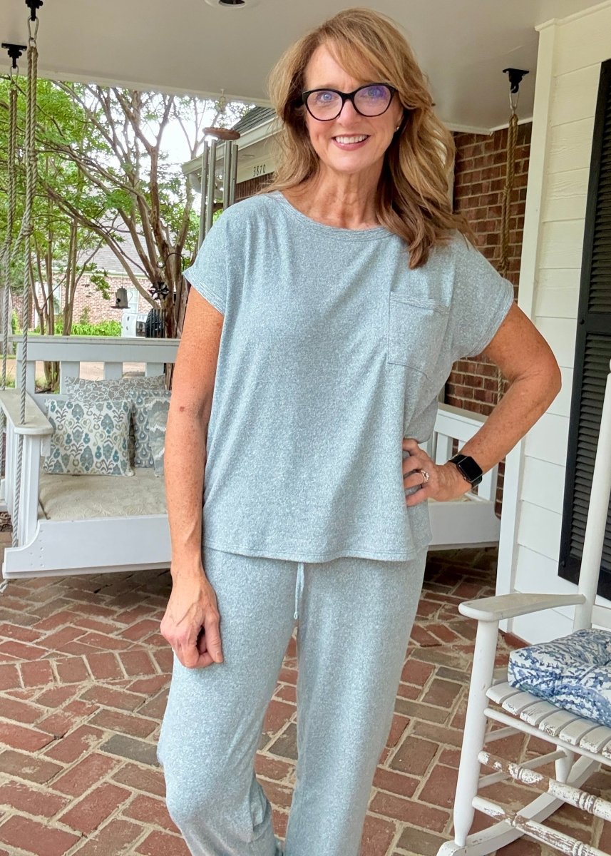 Sheila Melange Jogger Set - Ash Jade - jogger set - Jimberly's Boutique - Olive Branch - Mississippi