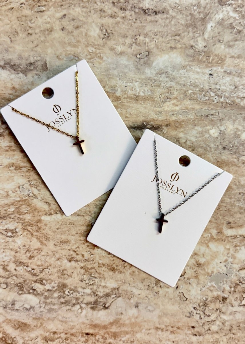Simple Cross Tarnish Free Necklace - cross necklace - Jimberly's Boutique - Olive Branch - Mississippi