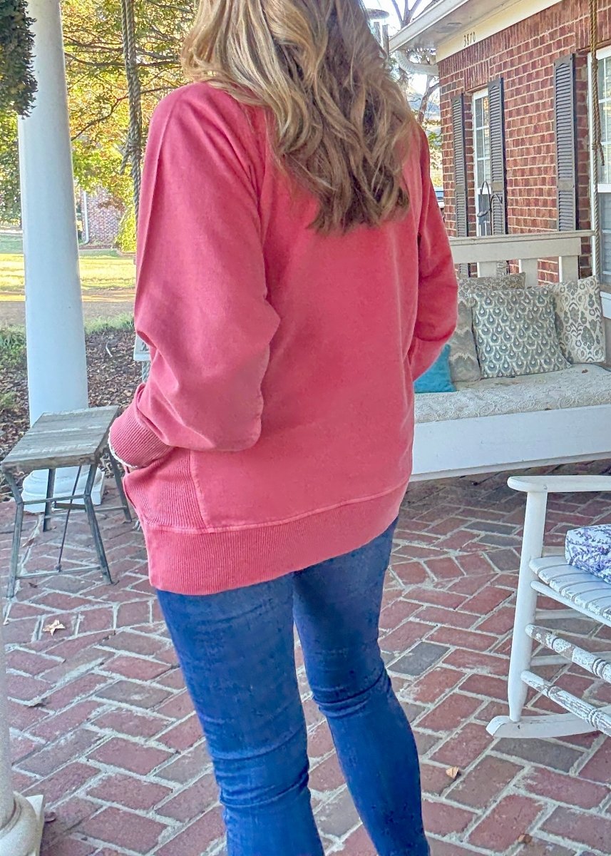 Simple Sutton Sweatshirt - Ruby (S - 3X) - Sweatshirt - Jimberly's Boutique - Olive Branch - Mississippi