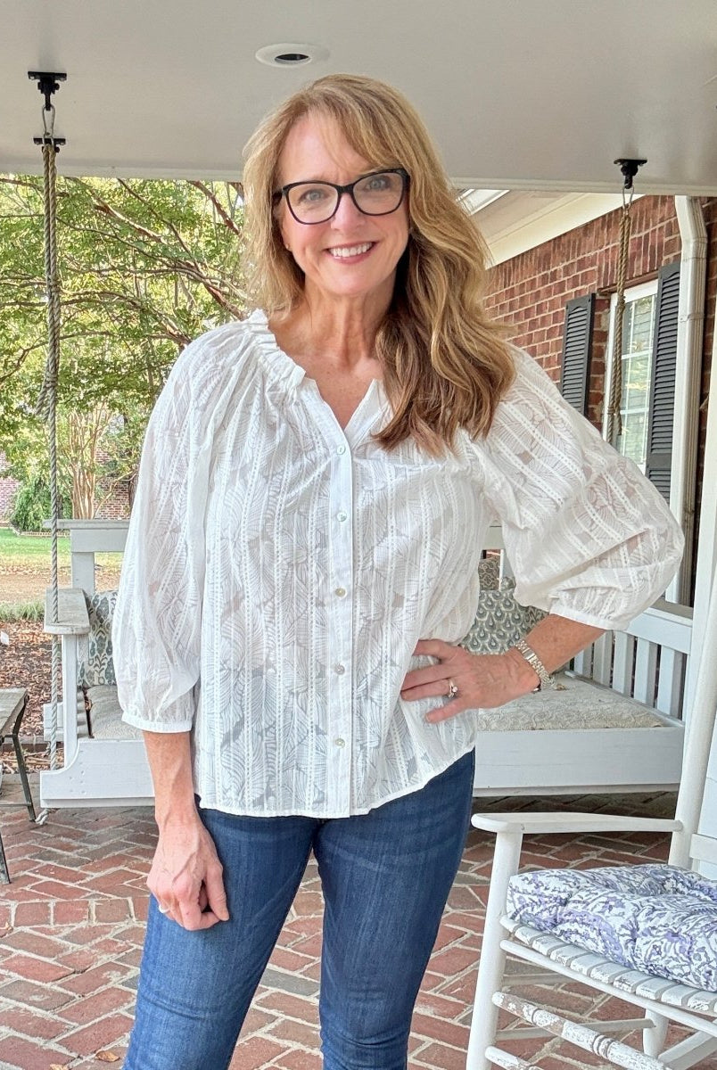 Simply Sarah Top - Off White - Umgee Top - Jimberly's Boutique - Olive Branch - Mississippi