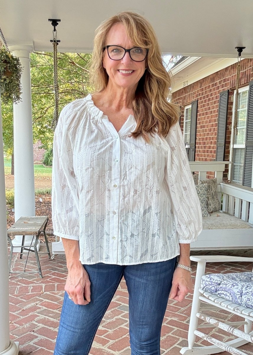 Simply Sarah Top - Off White - Umgee Top - Jimberly's Boutique - Olive Branch - Mississippi