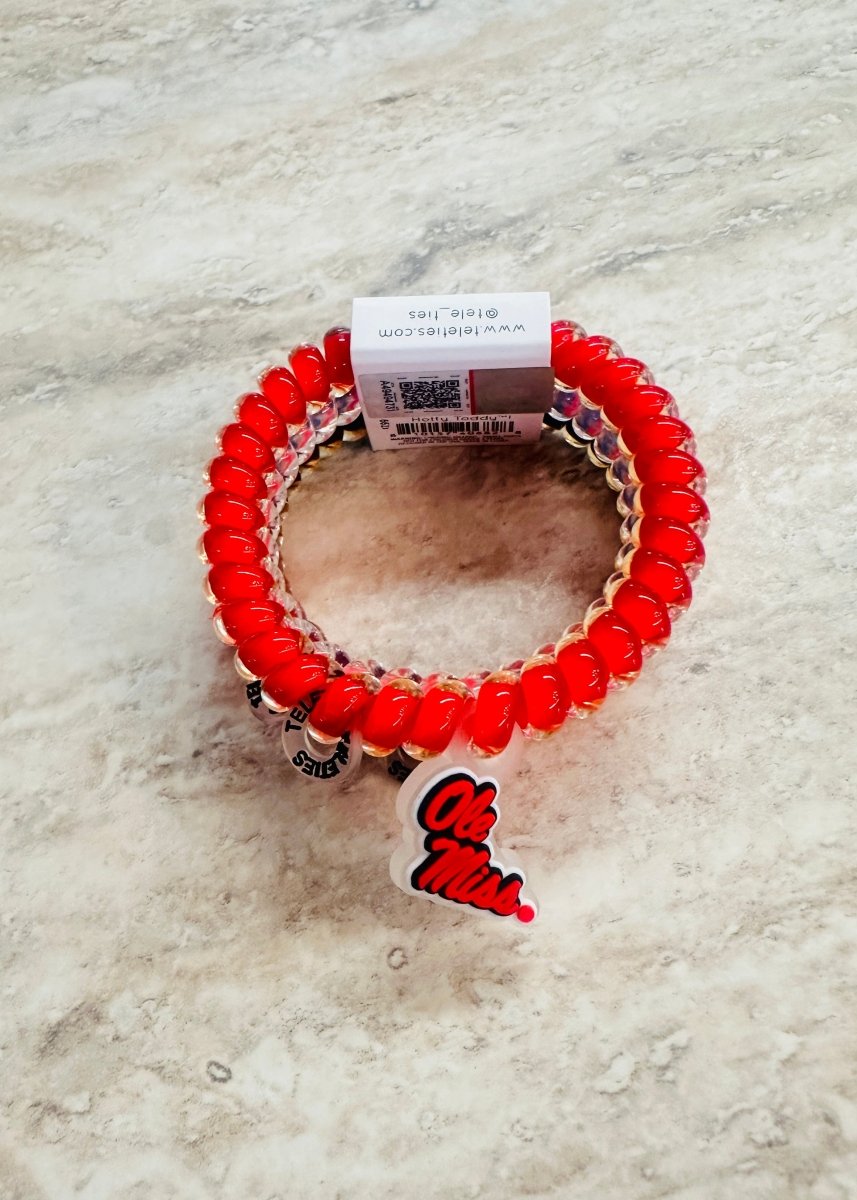 Small | Teleties | Hair Ties | Ole Miss - Teleties Hair Ties - Jimberly's Boutique - Olive Branch - Mississippi
