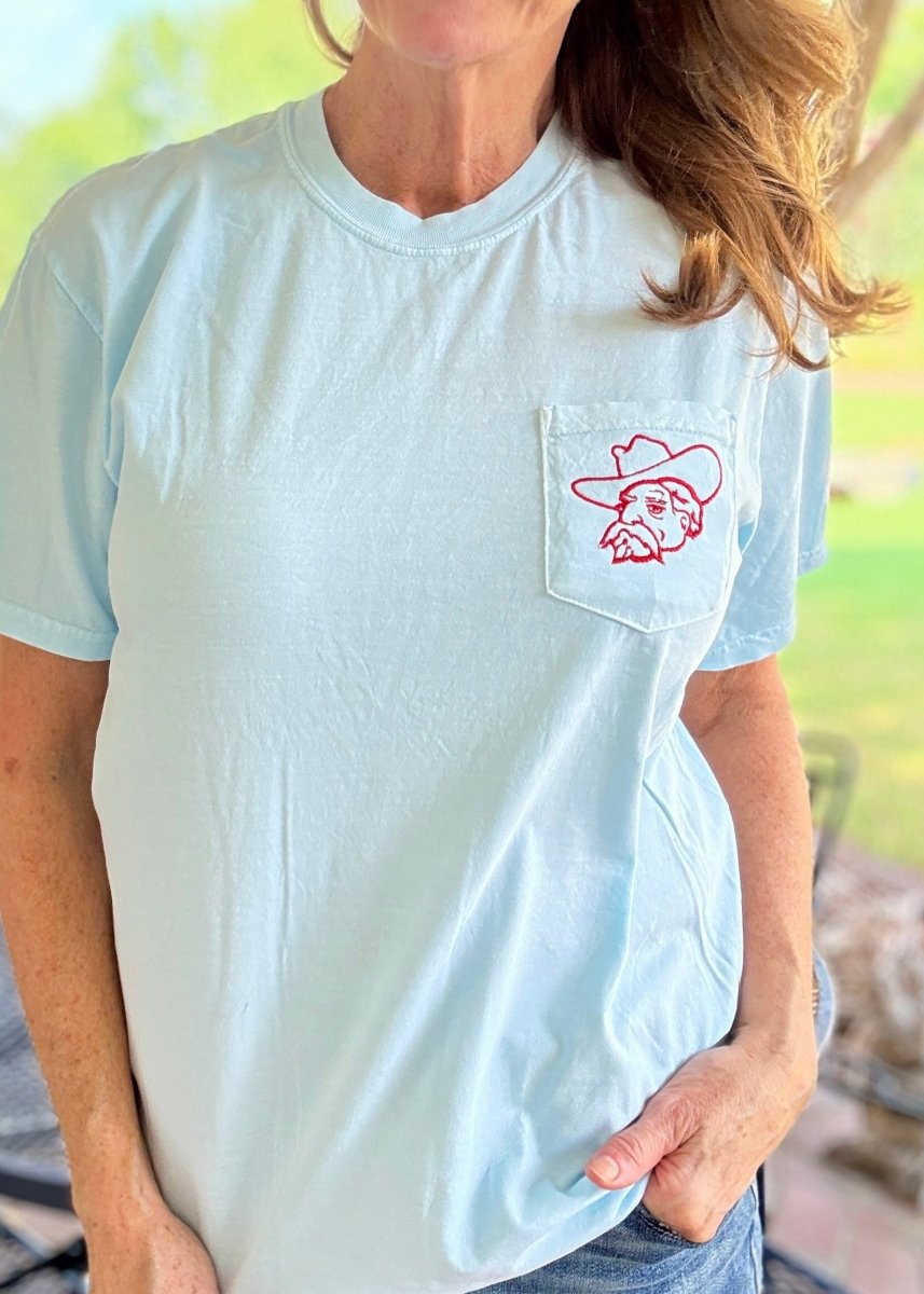 Southern Gent Embroidered Pocket Tee | Comfort Colors - Embroidered Comfort Colors - Jimberly's Boutique - Olive Branch - Mississippi