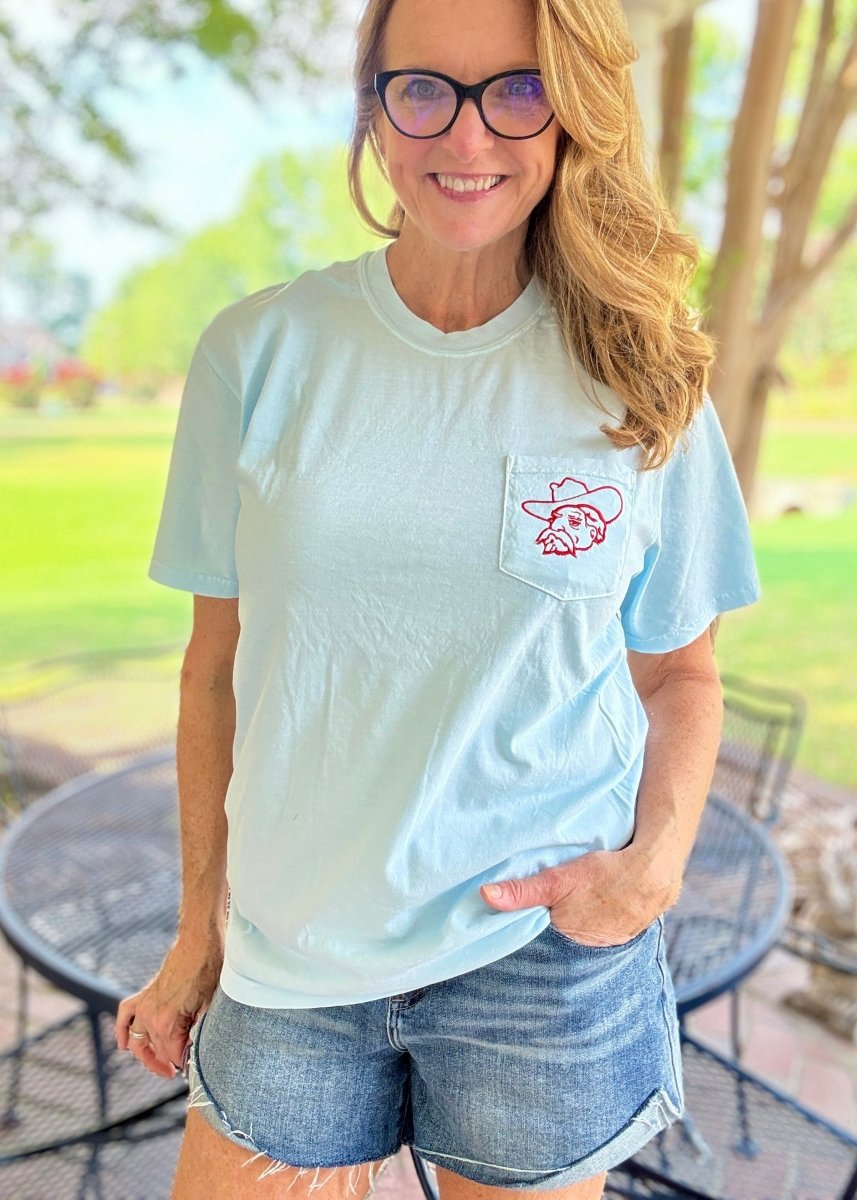 Southern Gent Embroidered Pocket Tee | Comfort Colors - Embroidered Comfort Colors - Jimberly's Boutique - Olive Branch - Mississippi