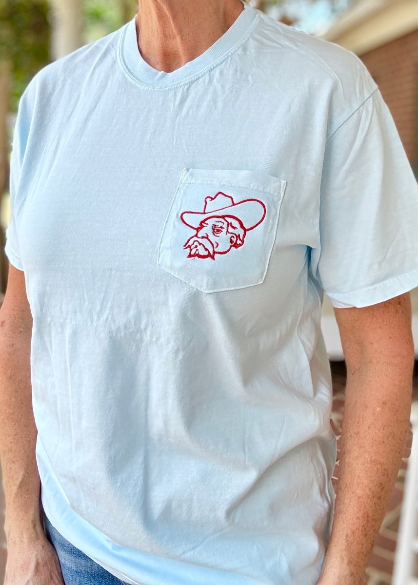 Southern Gent Embroidered Pocket Tee | Comfort Colors - Embroidered Comfort Colors - Jimberly's Boutique - Olive Branch - Mississippi
