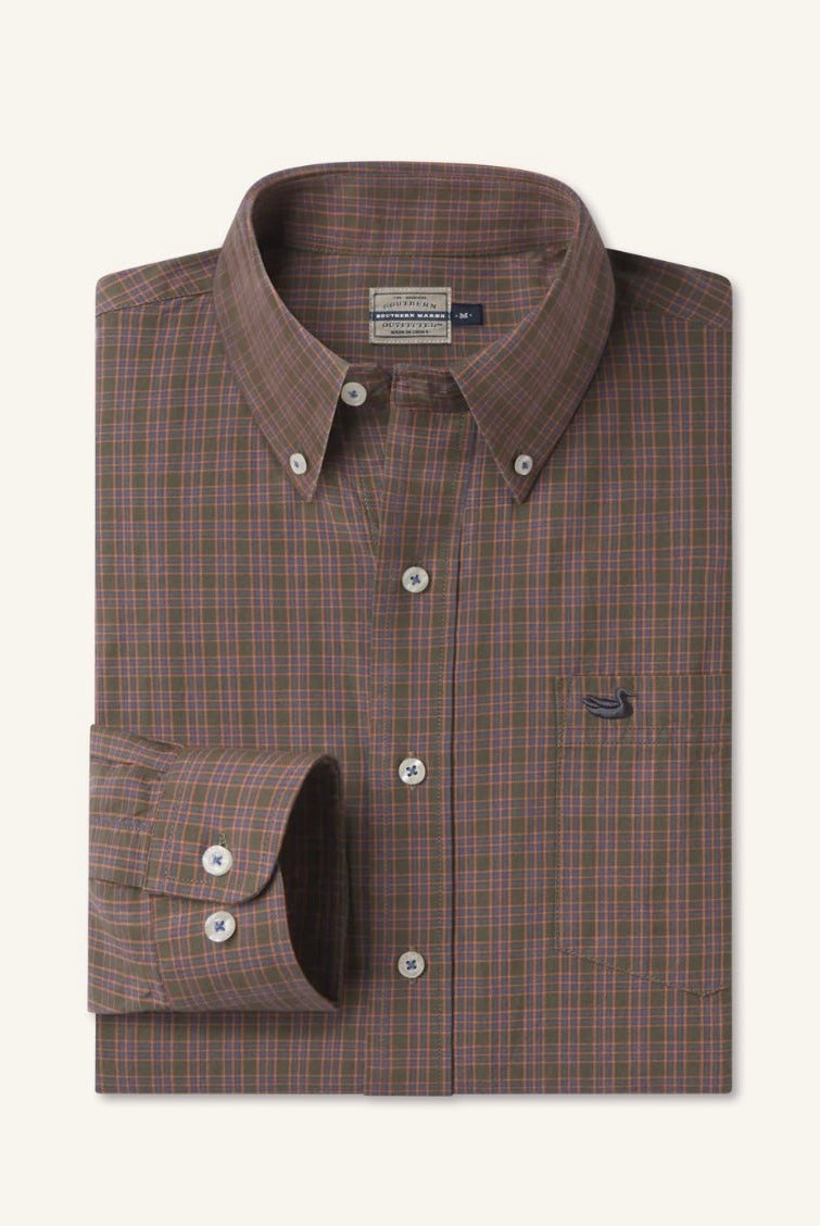 Southern Marsh | Abilene Washed Gingham Dress Shirt - Southern Marsh Dress Shirt - Jimberly's Boutique - Olive Branch - Mississippi