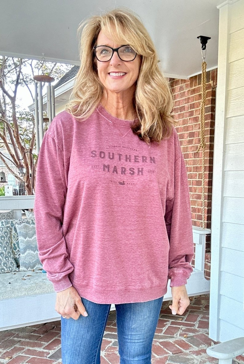 Southern Marsh | Seawash | Gameday | Sweatshirt | Maroon - Southern Marsh Sweatshirt - Jimberly's Boutique - Olive Branch - Mississippi