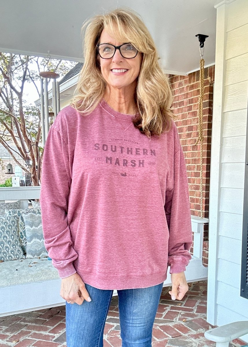 Southern Marsh | Seawash | Gameday | Sweatshirt | Maroon - Southern Marsh Sweatshirt - Jimberly's Boutique - Olive Branch - Mississippi