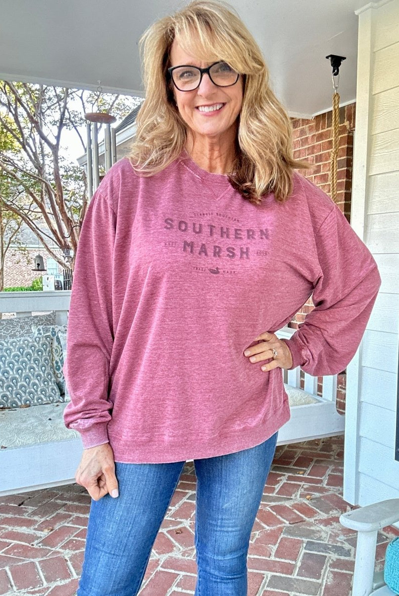Southern Marsh | Seawash | Gameday | Sweatshirt | Maroon - Southern Marsh Sweatshirt - Jimberly's Boutique - Olive Branch - Mississippi