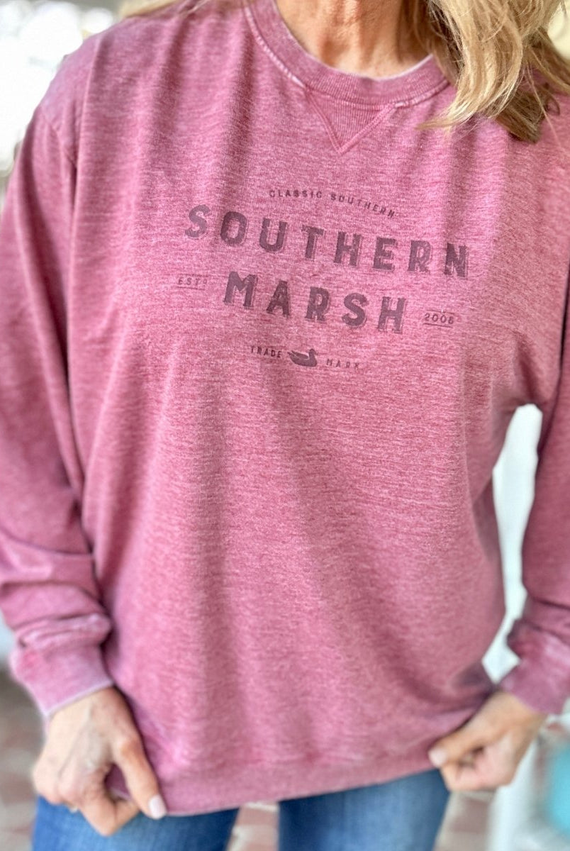 Southern Marsh | Seawash | Gameday | Sweatshirt | Maroon - Southern Marsh Sweatshirt - Jimberly's Boutique - Olive Branch - Mississippi