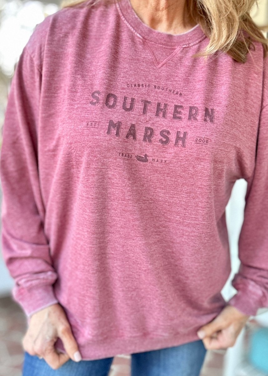 Southern Marsh | Seawash | Gameday | Sweatshirt | Maroon - Southern Marsh Sweatshirt - Jimberly's Boutique - Olive Branch - Mississippi