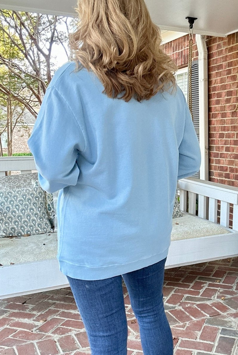 Southern Marsh | Seawash | Gameday | Sweatshirt | Washed Blue - Southern Marsh Sweatshirt - Jimberly's Boutique - Olive Branch - Mississippi