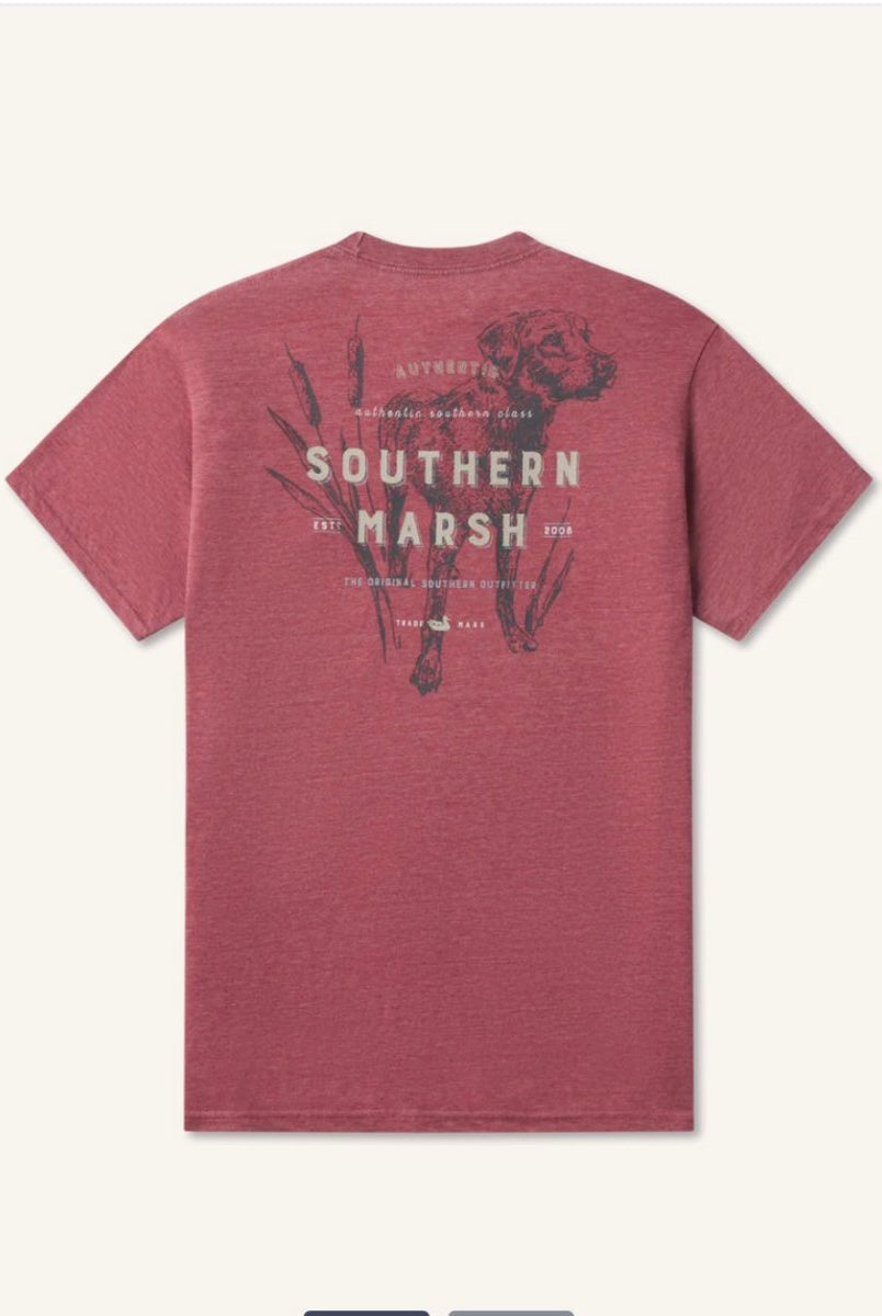 Southern Marsh Seawash Tee - Dog - Crimson - Graphic Tee - Jimberly's Boutique - Olive Branch - Mississippi