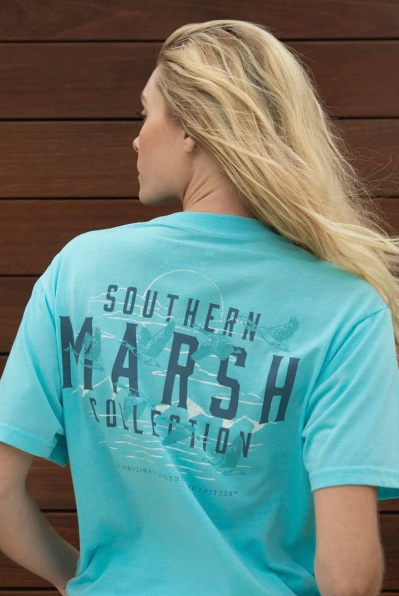 Southern Marsh Seawash Tee | Etched Formation | Antiqua Blue - Southern Marsh Graphic Tee - Jimberly's Boutique - Olive Branch - Mississippi