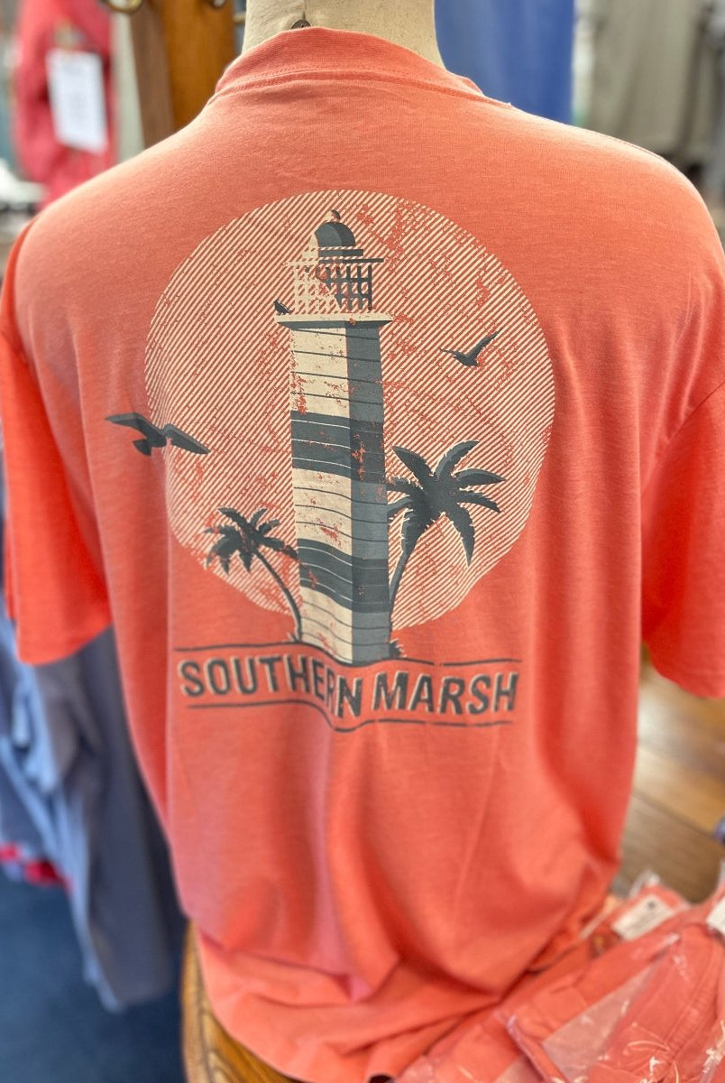 Southern Marsh Seawash Tee | Tropical Tide | Coral - Southern Marsh Graphic Tee -Jimberly's Boutique-Olive Branch-Mississippi