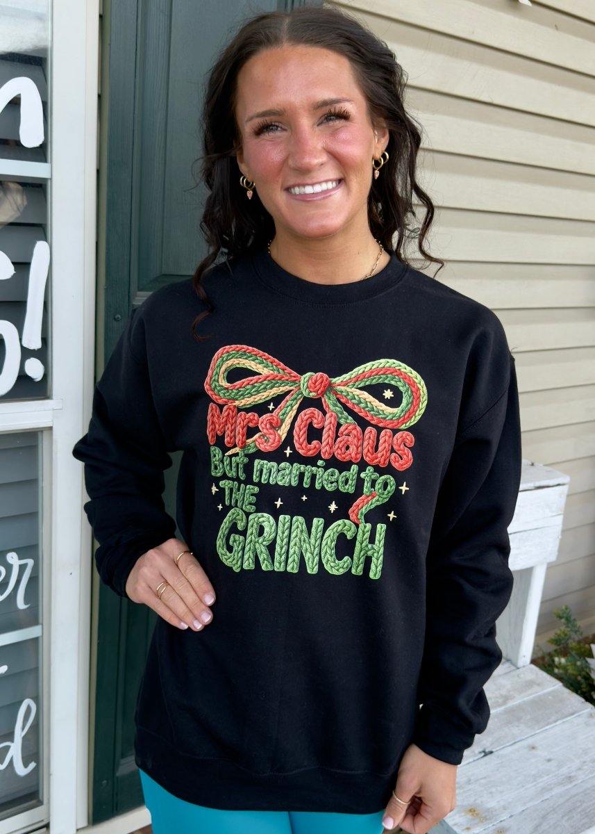 Special Married to the Grinch Sweatshirt - sweatshirt - Jimberly's Boutique - Olive Branch - Mississippi