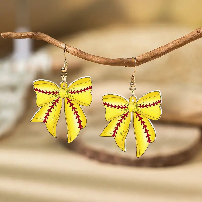 Sports Bow Earrings - Earrings - Jimberly's Boutique - Olive Branch - Mississippi