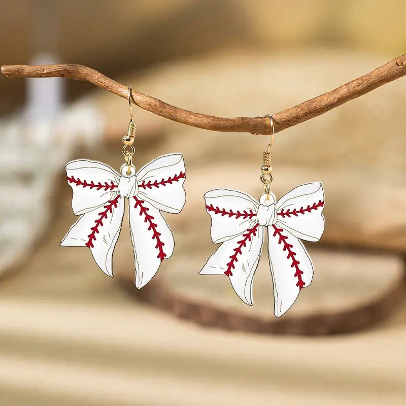 Sports Bow Earrings - Earrings - Jimberly's Boutique - Olive Branch - Mississippi