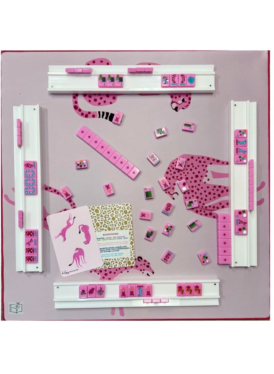 Springtime Safari Petal Pink Mahjong Tiles | Bespoke - Mahjong Tiles -Jimberly's Boutique-Olive Branch-Mississippi