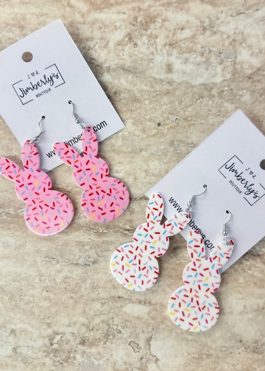 Sprinkle Bunny Acrylic Earrings - Earrings - Jimberly's Boutique - Olive Branch - Mississippi