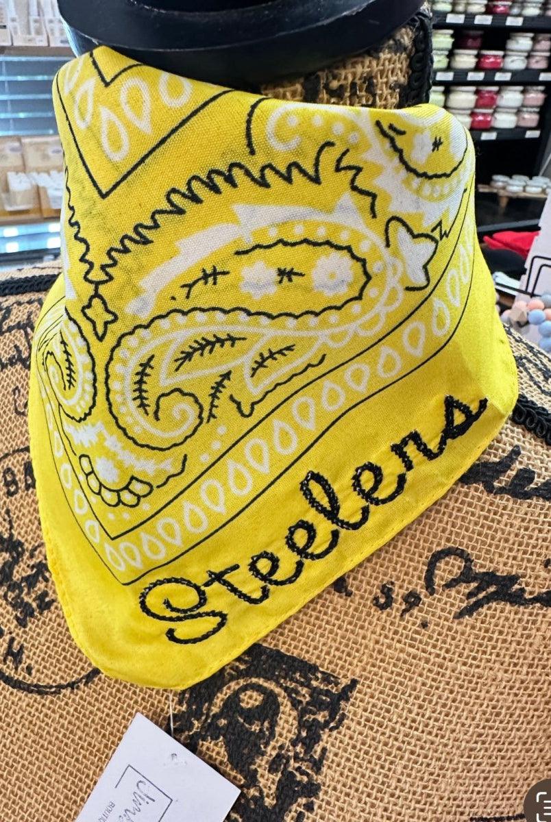 Steelers Embroidered Bandana - accessories - Jimberly's Boutique - Olive Branch - Mississippi
