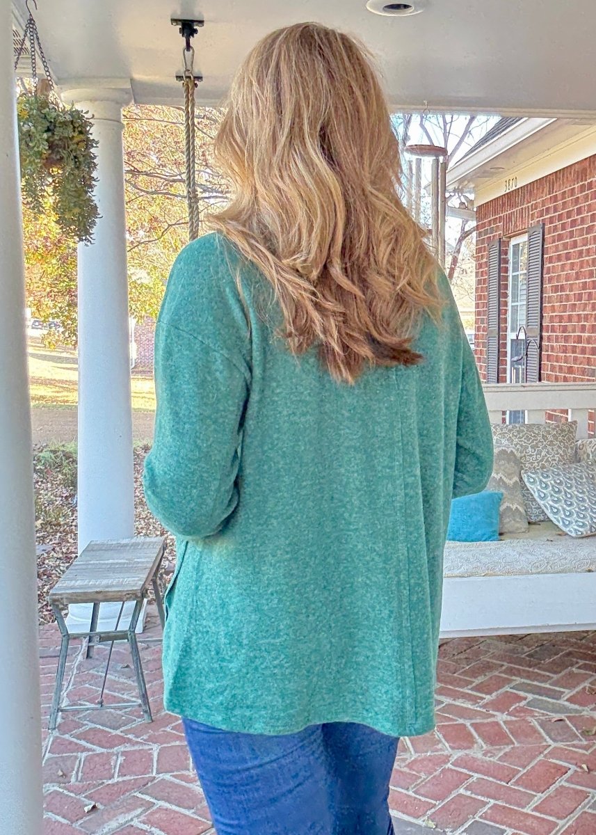 Sweet Dreams Sweater - Dark Green - Casual Sweater - Jimberly's Boutique - Olive Branch - Mississippi