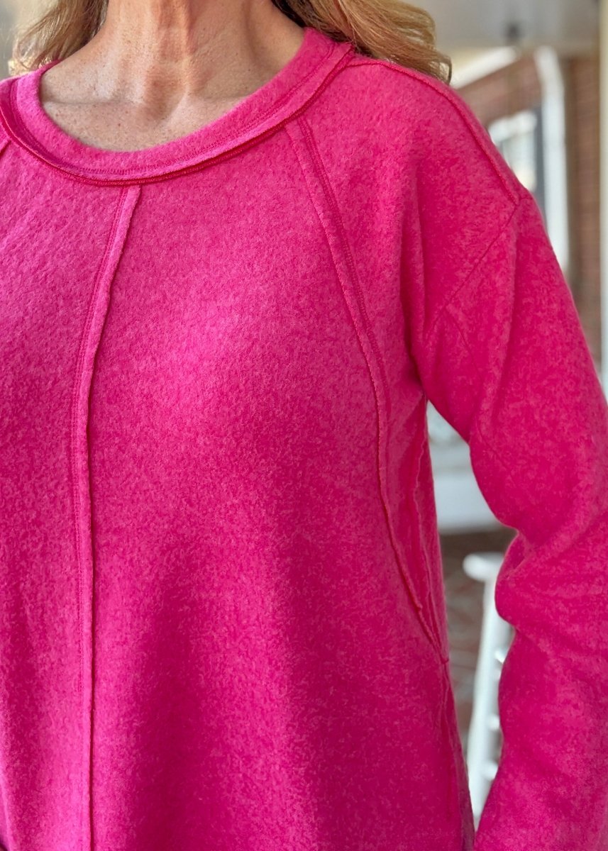 Sweet Dreams Sweater - Hot Pink - Casual Sweater - Jimberly's Boutique - Olive Branch - Mississippi