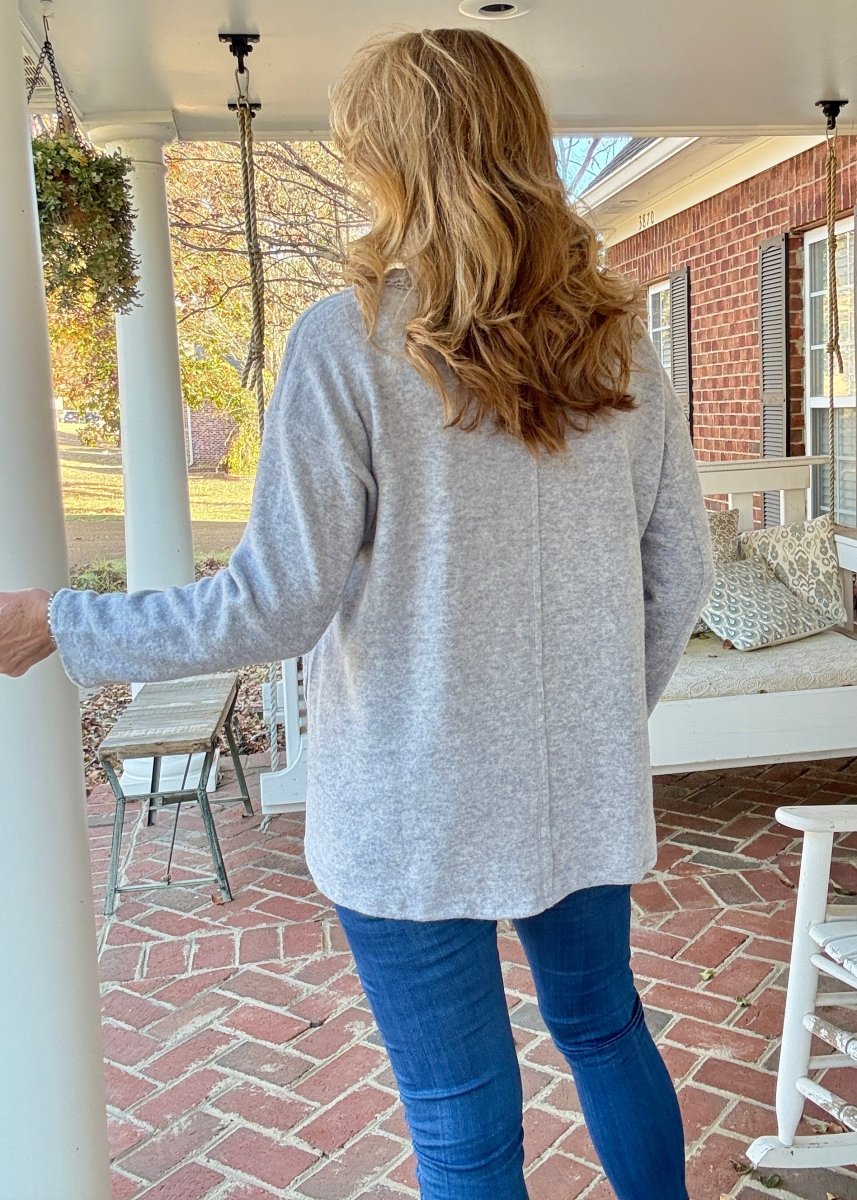 Sweet Dreams Sweater - Lt Heather Grey - Casual Sweater - Jimberly's Boutique - Olive Branch - Mississippi