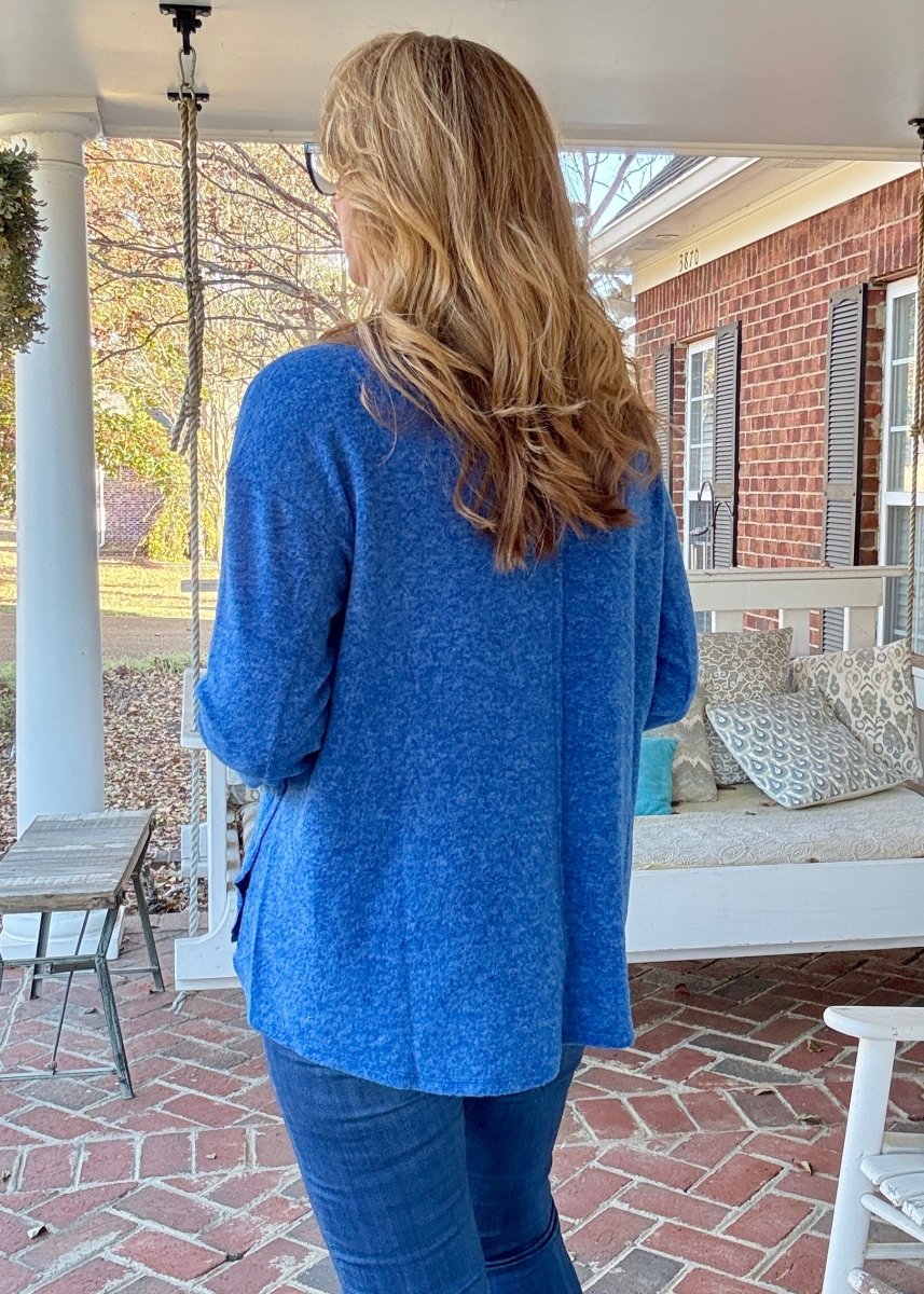 Sweet Dreams Sweater - Lt Navy - Casual Sweater - Jimberly's Boutique - Olive Branch - Mississippi