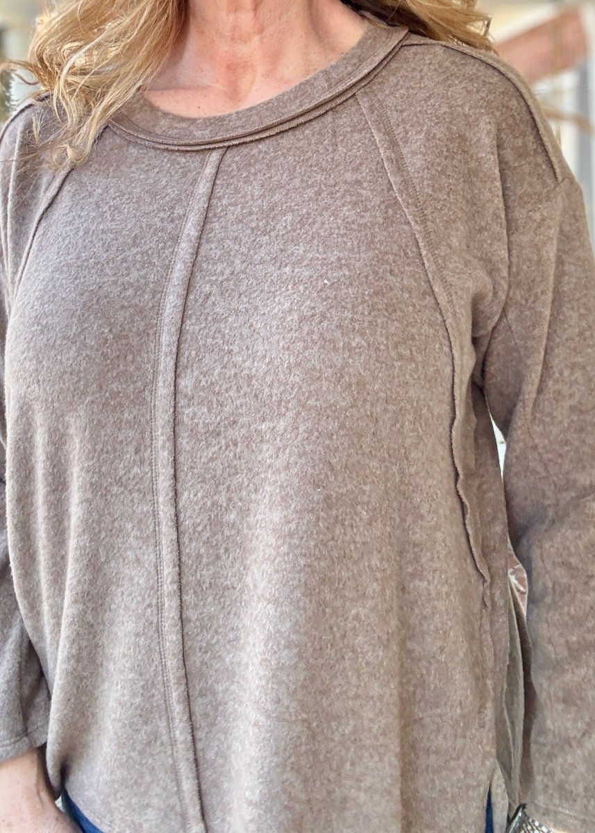 Sweet Dreams Sweater - Mocha - Casual Sweater - Jimberly's Boutique - Olive Branch - Mississippi