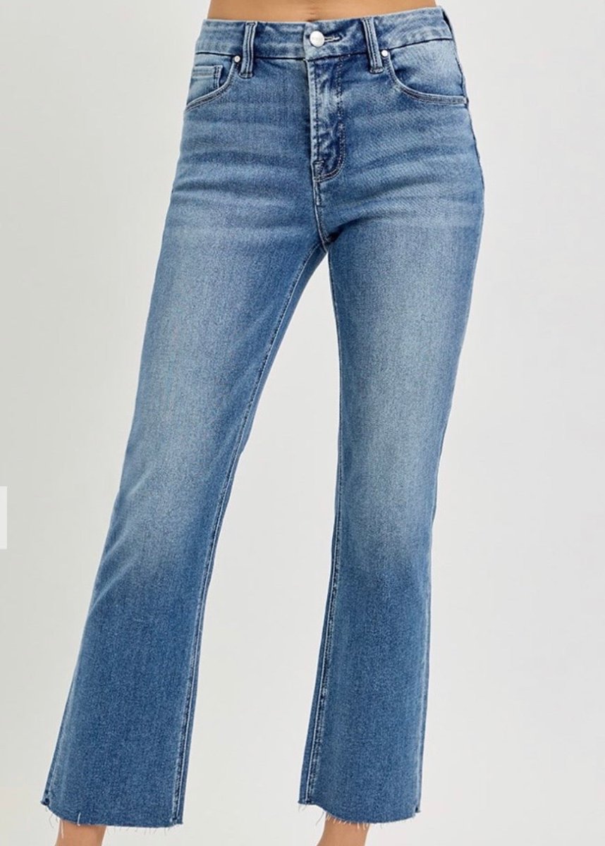 Tippah Tummy Control Crop Straight Jeans | Risen - risen jeans -Jimberly's Boutique-Olive Branch-Mississippi