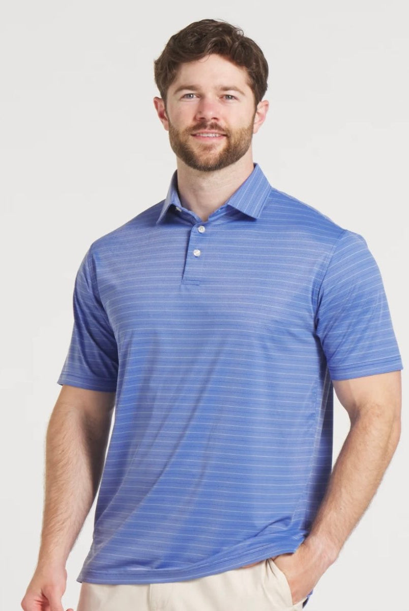 Tyner Twill Polo - Blue/White | Southern Marsh - Southern Marsh Polo - Jimberly's Boutique - Olive Branch - Mississippi