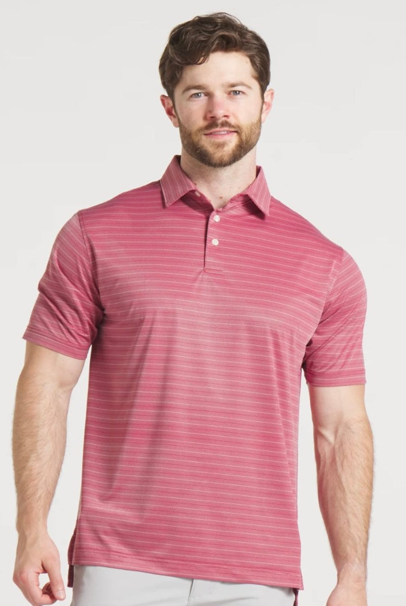 Tyner Twill Polo - Crimson/White | Southern Marsh - Southern Marsh Polo - Jimberly's Boutique - Olive Branch - Mississippi