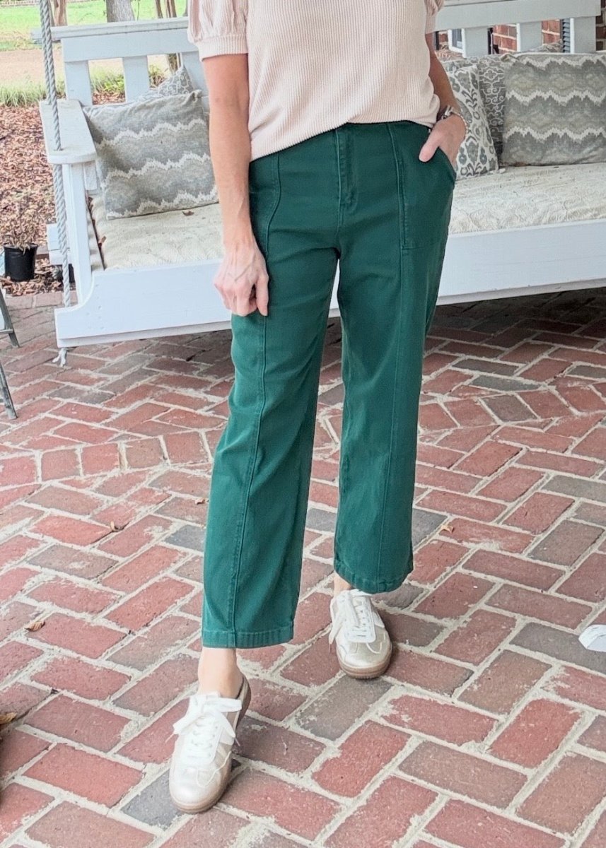 Utility Pocket Denim Pants - Hunter - Jimberly's Boutique-Olive Branch-Mississippi