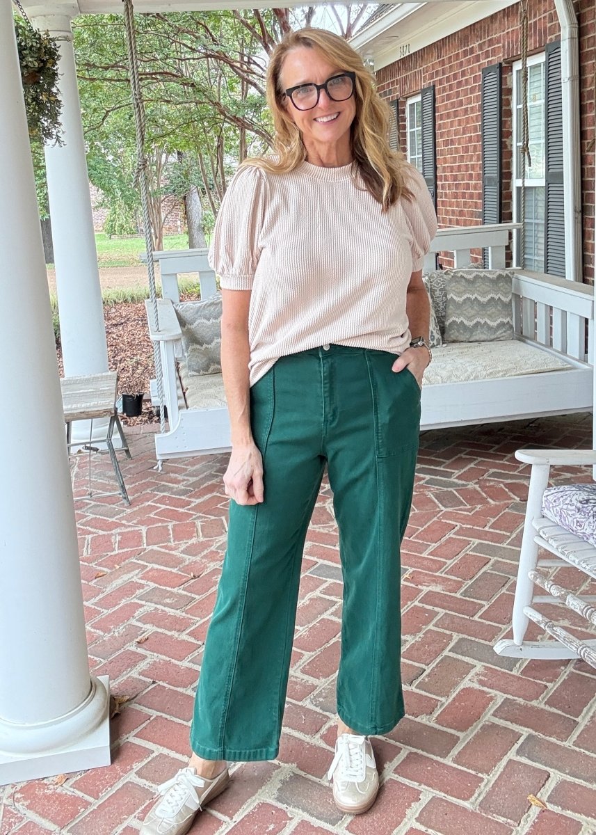 Utility Pocket Denim Pants - Hunter - Jimberly's Boutique-Olive Branch-Mississippi