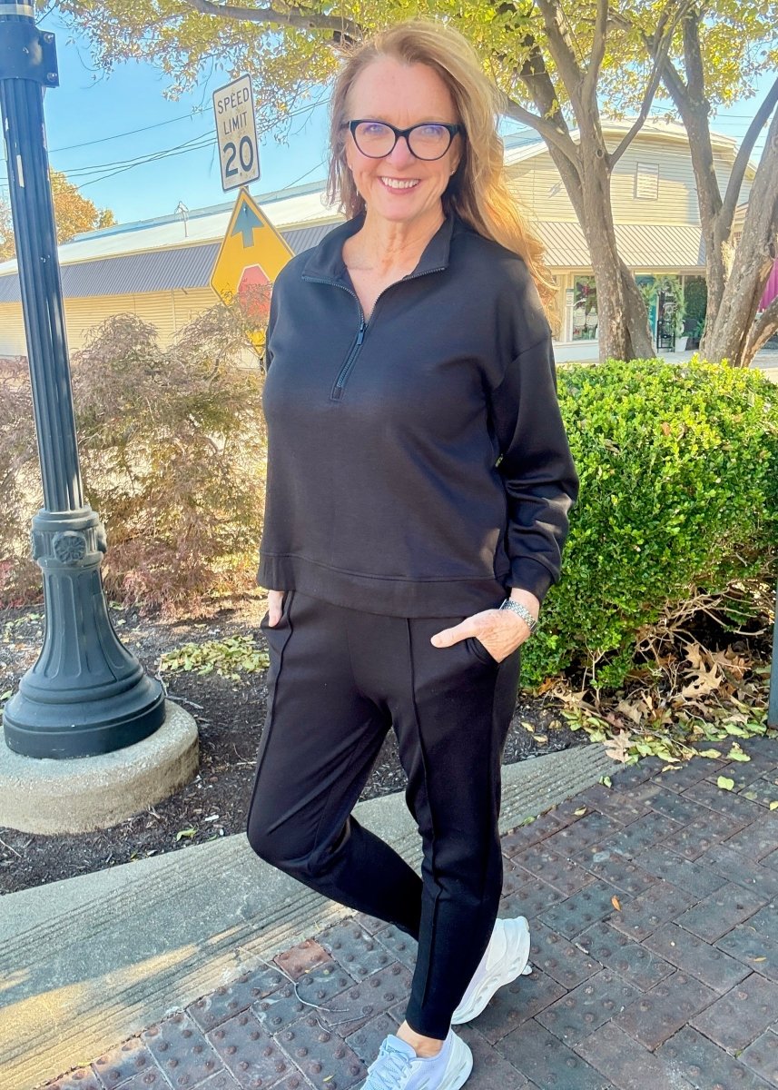 Venus Scuba Jogger Set - Black - jogger set - Jimberly's Boutique - Olive Branch - Mississippi