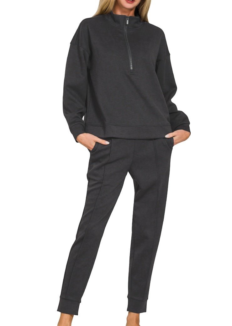 Venus Scuba Jogger Set - Black - jogger set - Jimberly's Boutique - Olive Branch - Mississippi