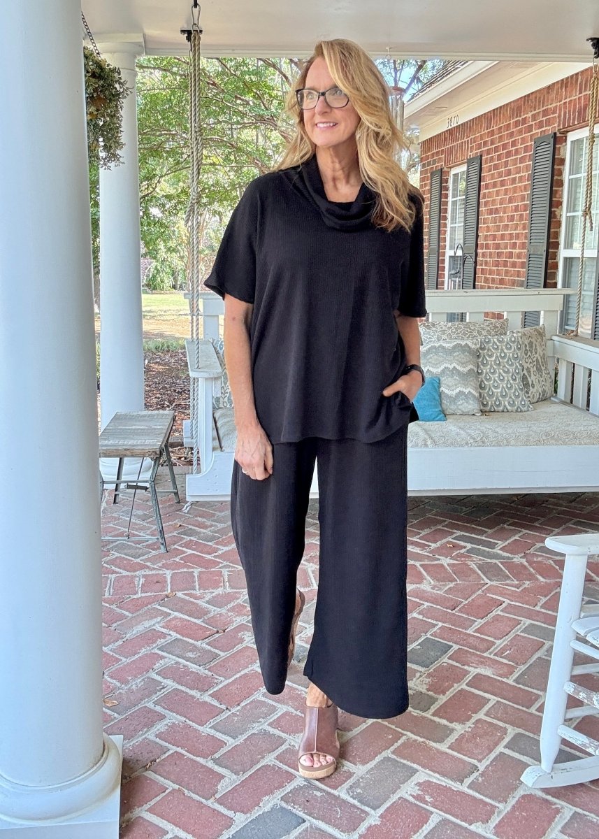 Villa Pants Set - Black | Dear Scarlett - pants set - Jimberly's Boutique - Olive Branch - Mississippi