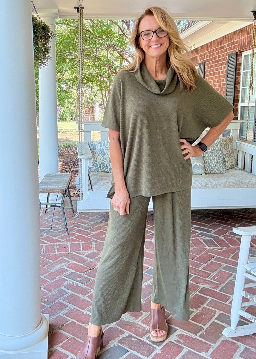 Villa Pants Set - Olive | Dear Scarlett - pants set - Jimberly's Boutique - Olive Branch - Mississippi